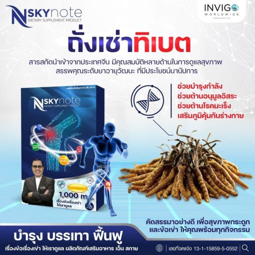 NSkynote เอ็น สกาย โน๊ต เชิญยิ้ม ถั่งเช่า บำรุงกระดูก อาหารเสริม 9