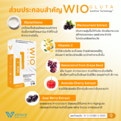 ส่วนประกอบ WIO Gluta ไวโอ กลูต้า กลู้ตาผิวขาว บำรุงผิวให้ขาวกระจ่างใส (38)